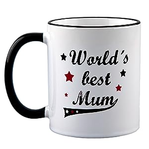 Mug World's Best Mum Vintage Style - Perfect Gift as Ceramic Coffee Cup for The Mother (Christmas/Birthday/Mothers Day)