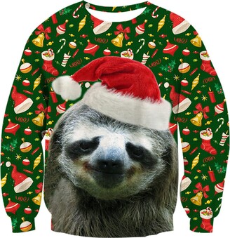 Freshhoodies Ugly Sloth Christmas Jumper for Men/Women Medium